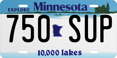 MN license plate 750SUP