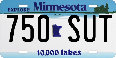 MN license plate 750SUT
