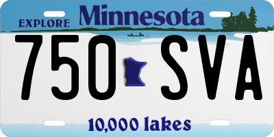 MN license plate 750SVA