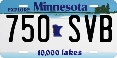 MN license plate 750SVB