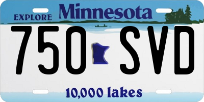 MN license plate 750SVD