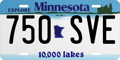 MN license plate 750SVE