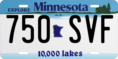 MN license plate 750SVF