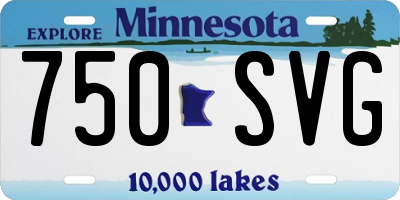 MN license plate 750SVG