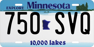 MN license plate 750SVQ