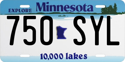 MN license plate 750SYL