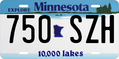 MN license plate 750SZH