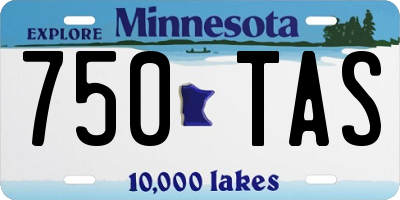 MN license plate 750TAS
