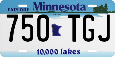 MN license plate 750TGJ