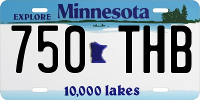 MN license plate 750THB
