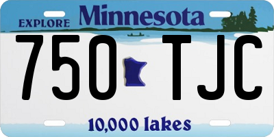 MN license plate 750TJC