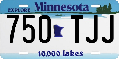 MN license plate 750TJJ