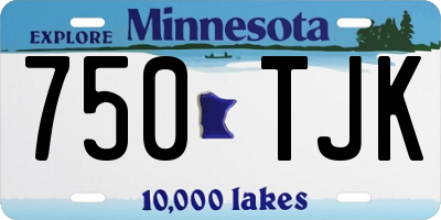 MN license plate 750TJK
