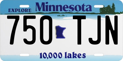 MN license plate 750TJN