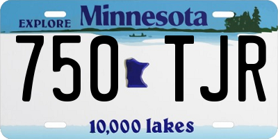 MN license plate 750TJR