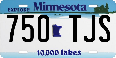 MN license plate 750TJS