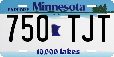 MN license plate 750TJT