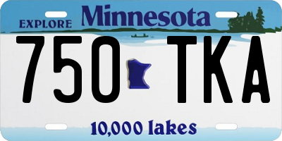 MN license plate 750TKA