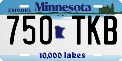 MN license plate 750TKB