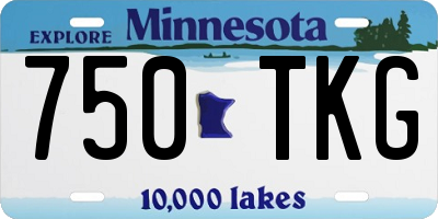 MN license plate 750TKG