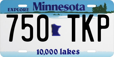 MN license plate 750TKP