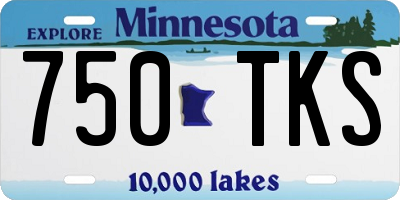 MN license plate 750TKS