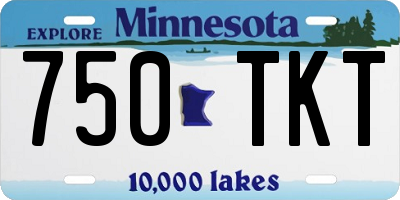 MN license plate 750TKT