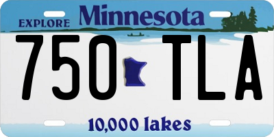 MN license plate 750TLA