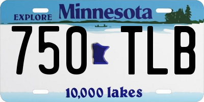 MN license plate 750TLB