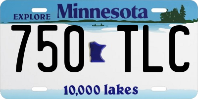 MN license plate 750TLC