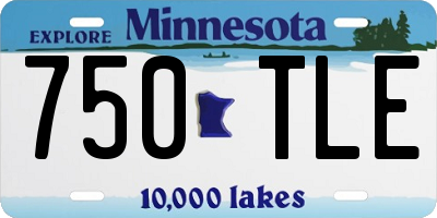 MN license plate 750TLE