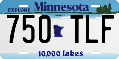 MN license plate 750TLF