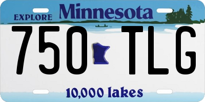 MN license plate 750TLG