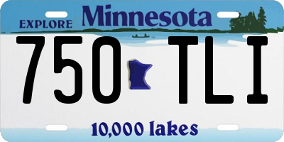 MN license plate 750TLI
