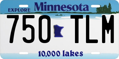 MN license plate 750TLM