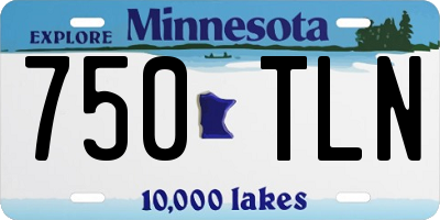 MN license plate 750TLN