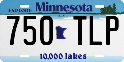 MN license plate 750TLP