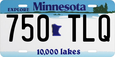 MN license plate 750TLQ