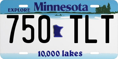 MN license plate 750TLT