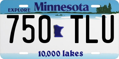 MN license plate 750TLU