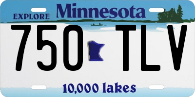 MN license plate 750TLV