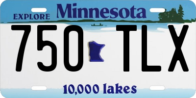 MN license plate 750TLX