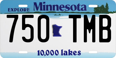 MN license plate 750TMB