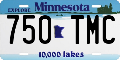 MN license plate 750TMC
