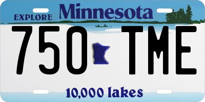 MN license plate 750TME