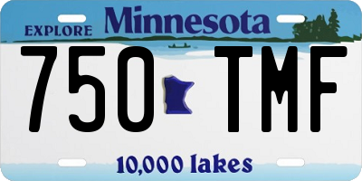 MN license plate 750TMF