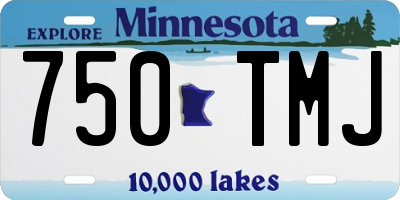 MN license plate 750TMJ