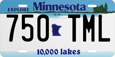 MN license plate 750TML