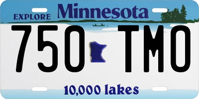 MN license plate 750TMO