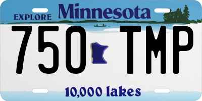 MN license plate 750TMP